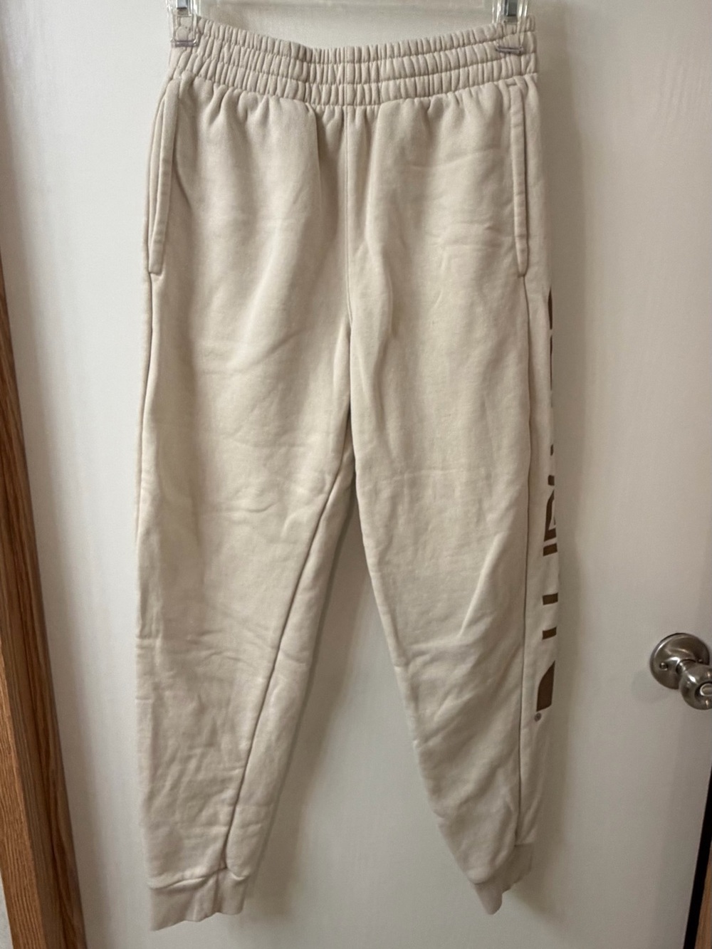 Carhartt Cream Sweat Joggers with Side Logo